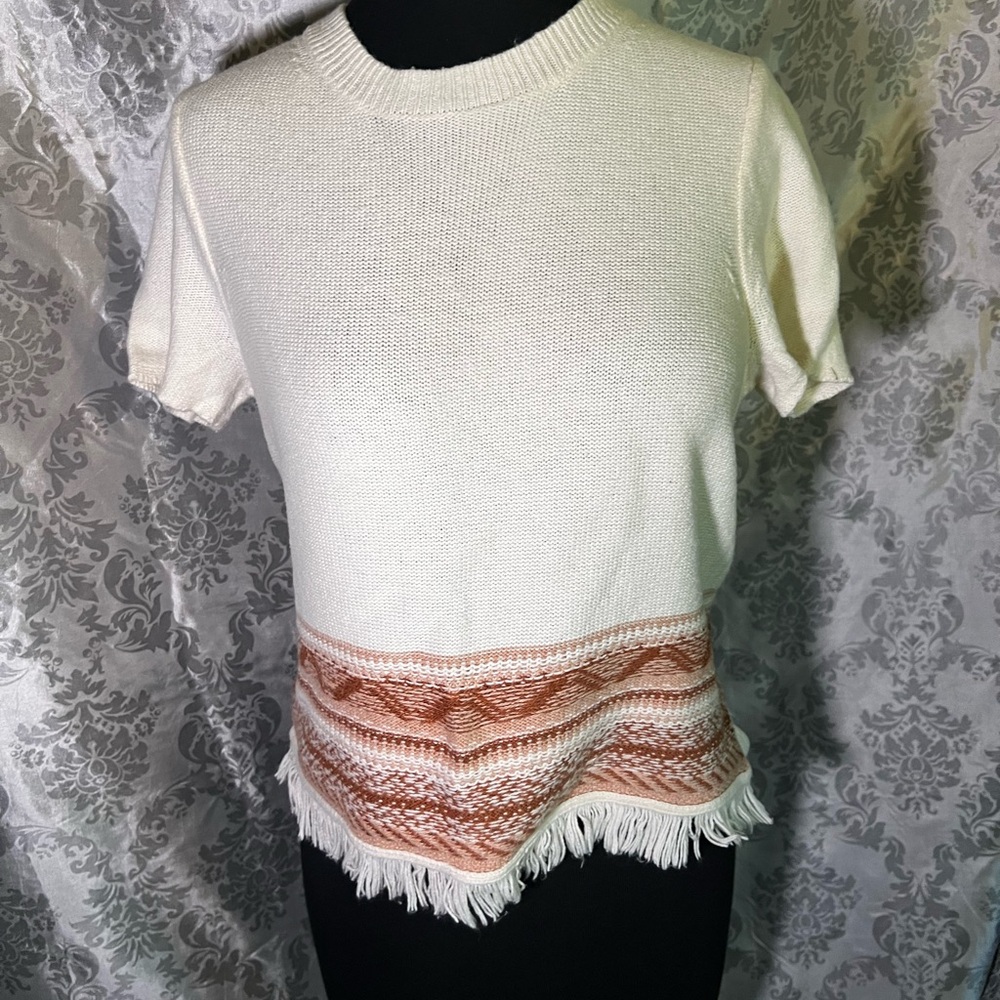 Madewell Fringed Medina Sweater Tee